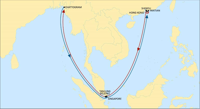 本月下旬亞洲出發(fā)新航線！涉及我國香港、鹽田、蛇口等港口，有望減輕轉(zhuǎn)運延誤和成本！